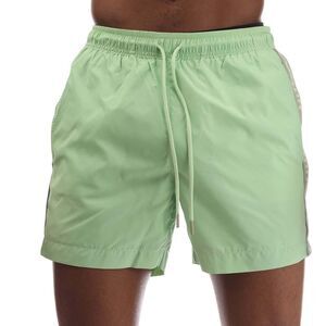 Hugo Mens Fab Tape Logo Swim Shorts / Green